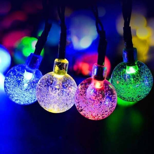 Solar-Powered Bubble Crystal Ball String Lights