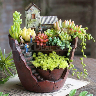 Mini Garden Resin Flower Pot