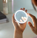 Mini LED Mirror with Stand - Home Bedroom Travel Makeup LED Mirror