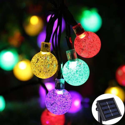 Solar-Powered Bubble Crystal Ball String Lights