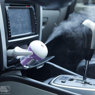 Car Air Humidifier and Aromatherapy Essential Oil Diffuser (4 Colors Available)