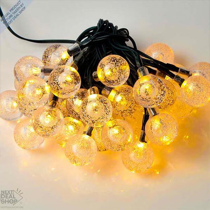 Solar-Powered Bubble Crystal Ball String Lights