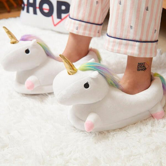 Cute Unicorn Slippers - Kid Fun Novelty Warm House Slippers