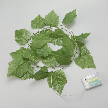 Battery Powered LED Leaf Lights - 20 LED, Home Yard Patio Decor Lighting