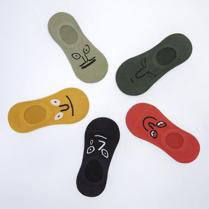 Funny Expression Socks (5 Pairs) - Daily Wear Novelty Gift