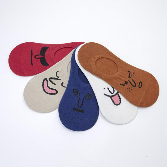 Funny Expression Socks (5 Pairs) - Daily Wear Novelty Gift