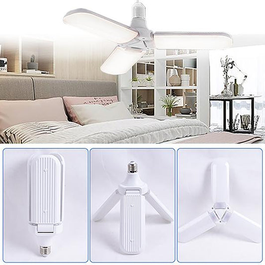 Foldable Fan Blade LED Light Bulb - Home Ceiling Lighting