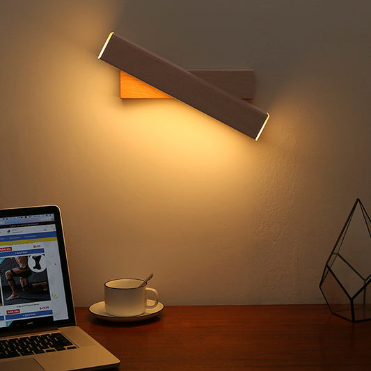 LED Rotating Wall Lamp - Bedroom Living Room Wall‑mounted Atmosphere Light