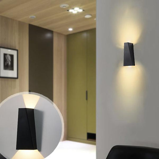 LED Trapezium Wall Lamp - Bedroom Office Study Hallway Wall‑mounted Atmosphere Lamp