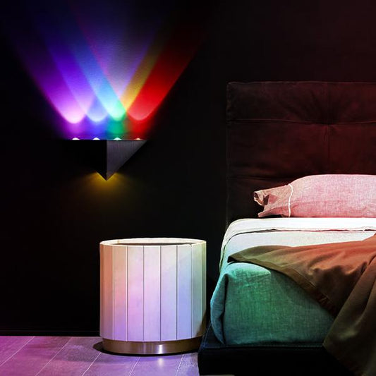 LED Triangle Wall Lamp - Bedroom Living Room Hallway Modern Ambient Wall Mounted Decor Lighting