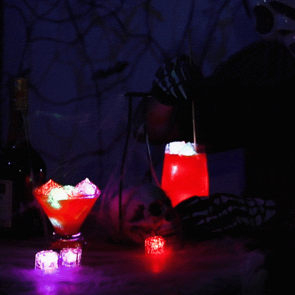 12 Pcs LED Water Activated Halloween Cubes