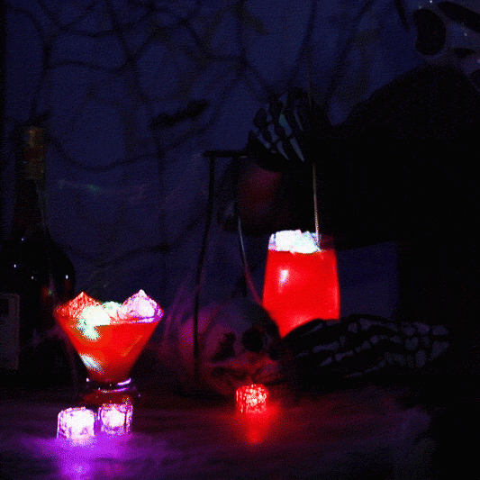 12 Pcs LED Water Activated Halloween Cubes