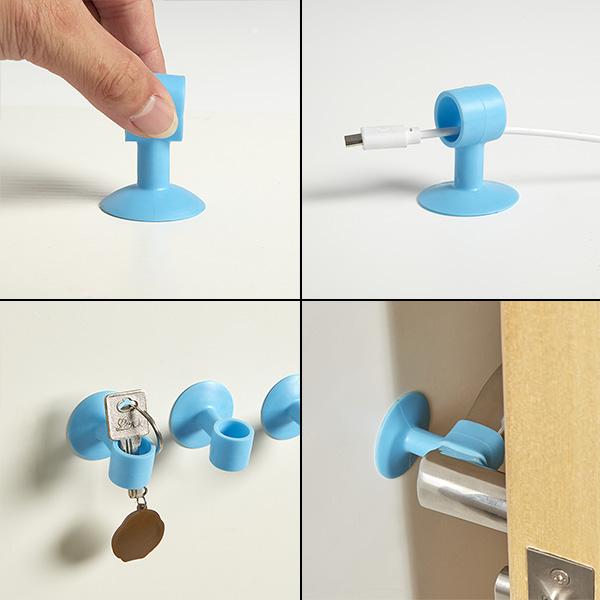 5 Pcs Multi‑Purpose Suction Loop - Useful Household Gadget for Cable Organizing Door Stopper