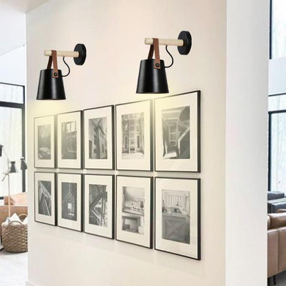 Nordic Style Wooden Hanging Wall Sconce