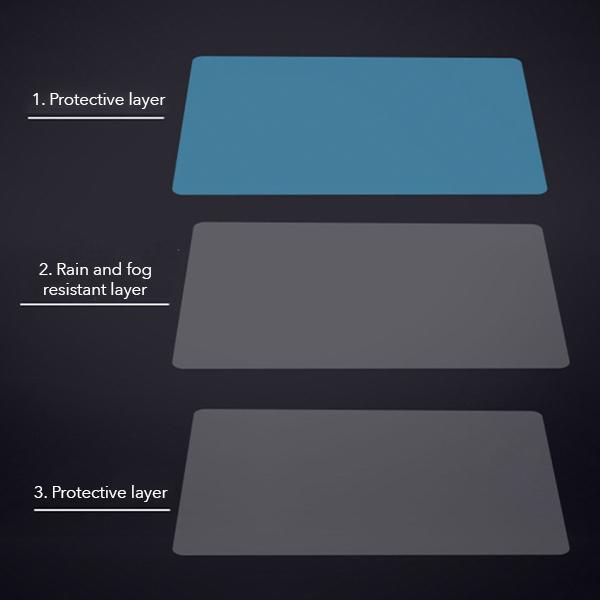 2 Pcs Rain and Fog Resistant Film