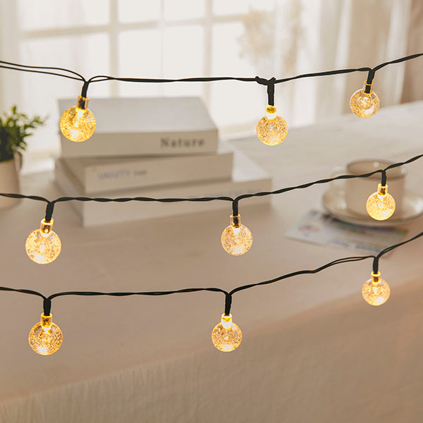 Solar-Powered Bubble Crystal Ball String Lights