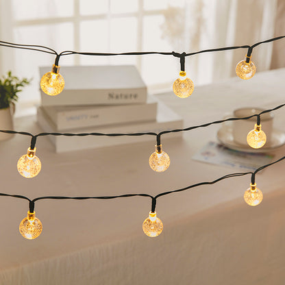 Solar-Powered Bubble Crystal Ball String Lights