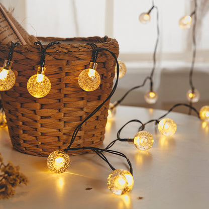 Solar-Powered Bubble Crystal Ball String Lights