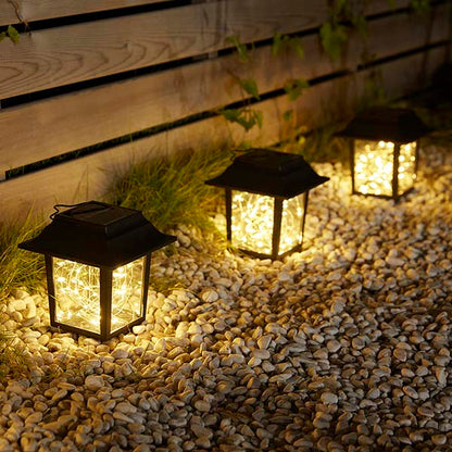 2 in 1 Solar-Powered Copper Wire LED Lantern Light
