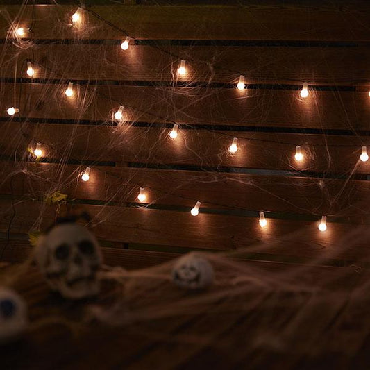Solar-Powered Halloween LED Globe String Lights