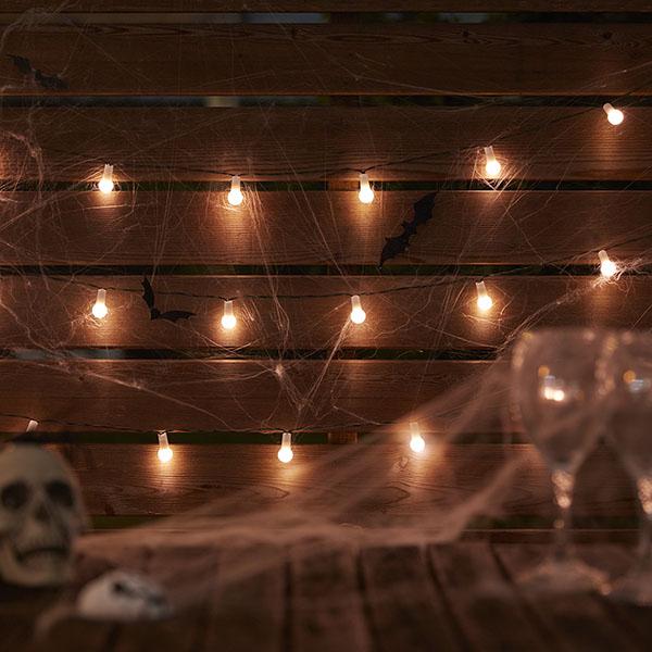 Solar-Powered Halloween LED Globe String Lights