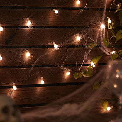 Solar-Powered Halloween LED Globe String Lights