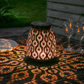 Solar-Powered Iron Moroccan Lamp