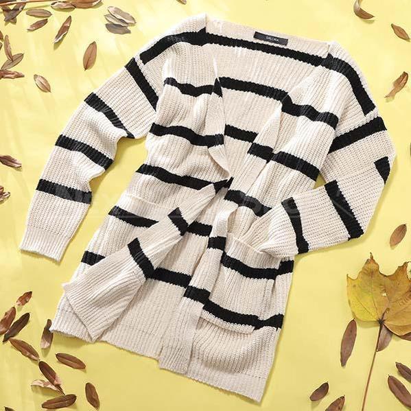 Oversized Striped Knit Cardigan-SALORA-S-Cream-Next Deal Shop