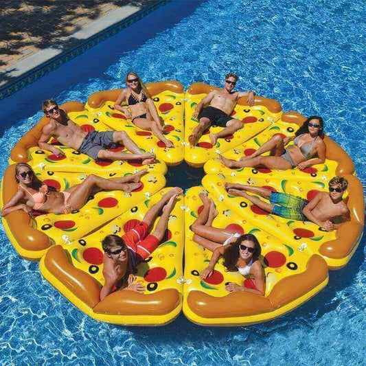 Inflatable Pizza Slice Float - Kids Pool Party Beach Vacation Entertainment