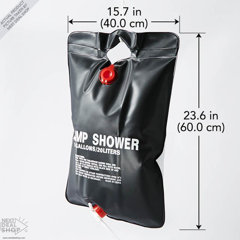 5 Gallon Solar Heated Shower Bag - Ideal for Traveling, Hiking, Backpacking, and Camping!