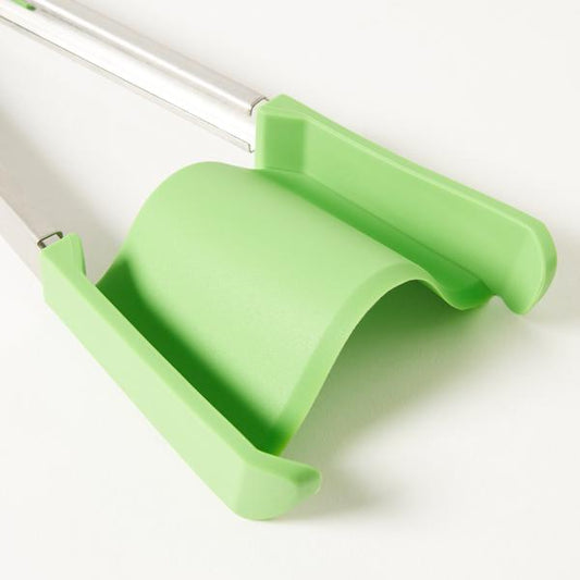 2 In 1 Silicone Spatula Tongs (2Pc) - Heat Resistant Dual‑Use Kitchen Cooking Tool