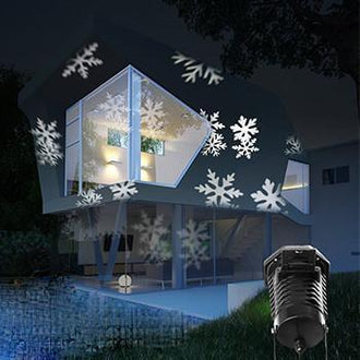 Motion Projector w/ 10 Pcs Pattern Lens - Flying Snowflakes and More!