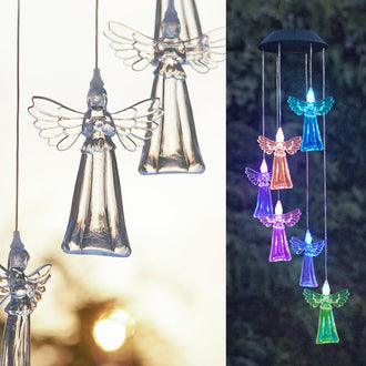 Solar-Powered Dangling Angel Light