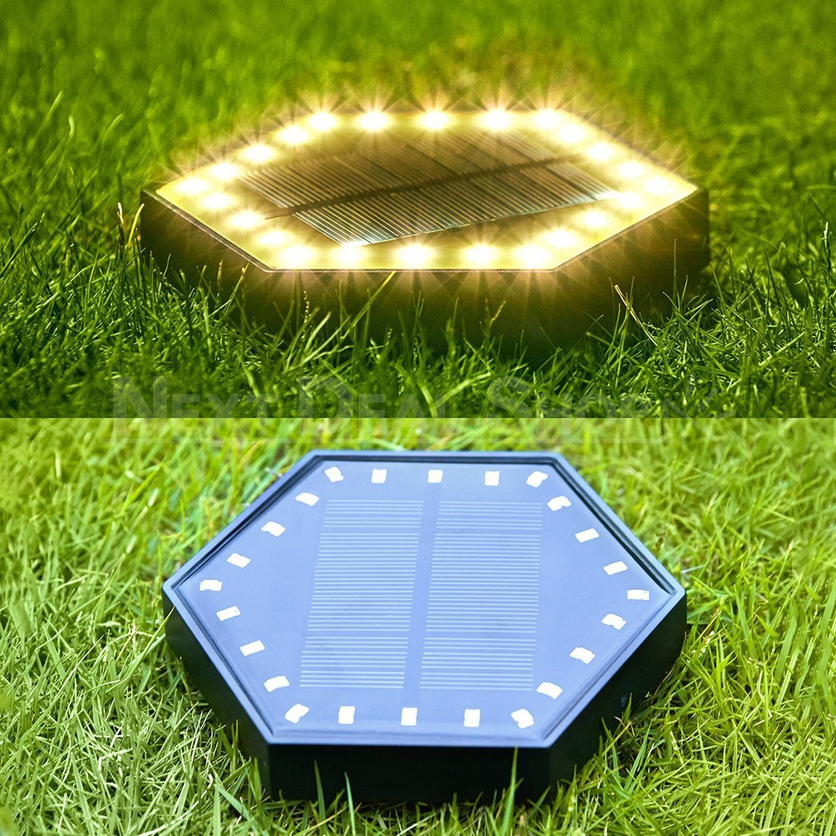 Solar-Powered Hexagon Ground Light-Next Deal Shop-Next Deal Shop