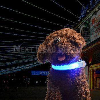 Solid Blue Nylon LED Pet Collar-Next Deal Shop-Next Deal Shop