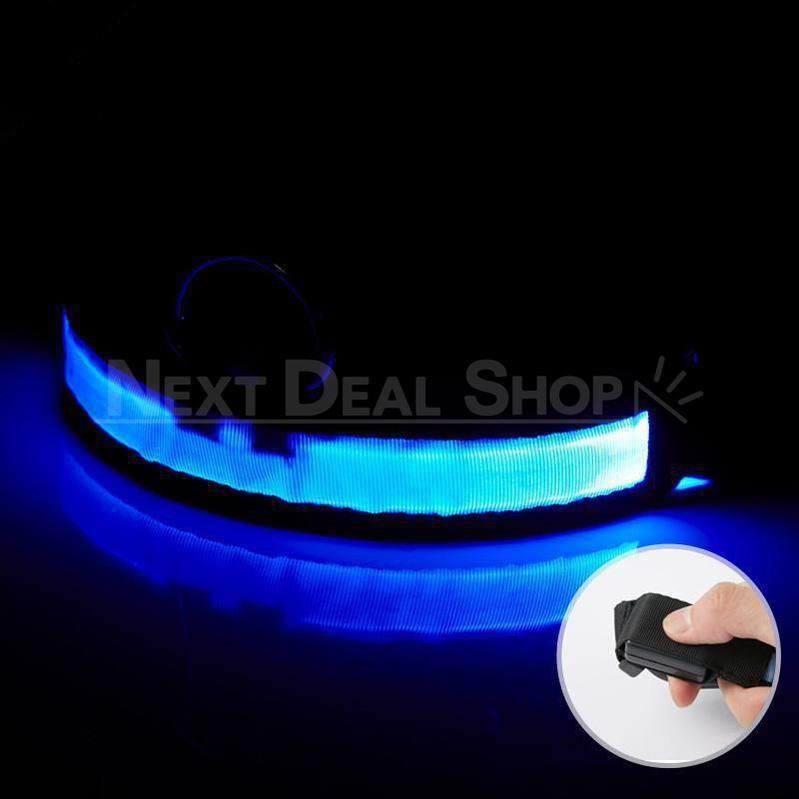 Solid Blue Nylon LED Pet Collar-Next Deal Shop-Next Deal Shop