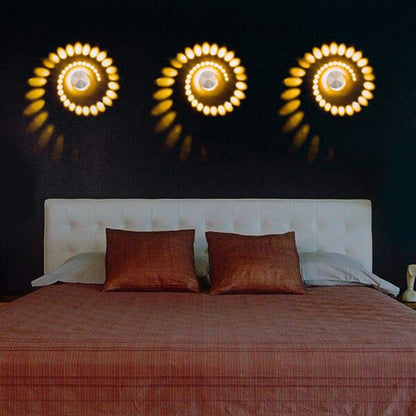 Spiral Sconce Decorative Wall Lamp - Artistic Wall Mounted Lighting Fixture For Living Room Hallway Bedroom