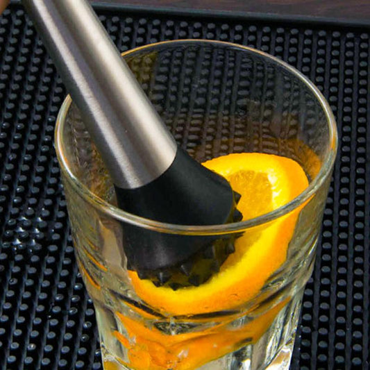 Stainless Steel Cocktail Muddler - Kitchen Bar Home Party Mojito Fruit Drink Mixing Crushing Tool