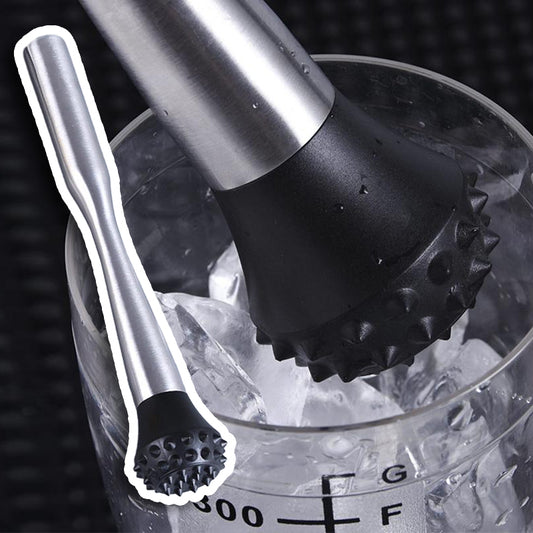 Stainless Steel Cocktail Muddler - Kitchen Bar Home Party Mojito Fruit Drink Mixing Crushing Tool