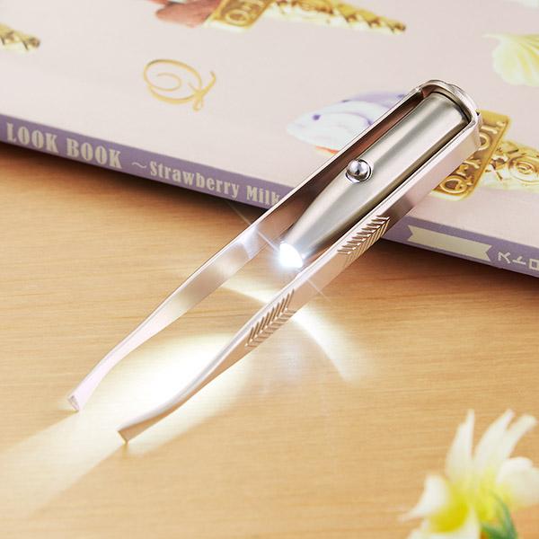Stainless Steel LED Tweezers - Home Salon Precision Hand Tool
