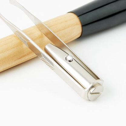 Stainless Steel LED Tweezers - Home Salon Precision Hand Tool