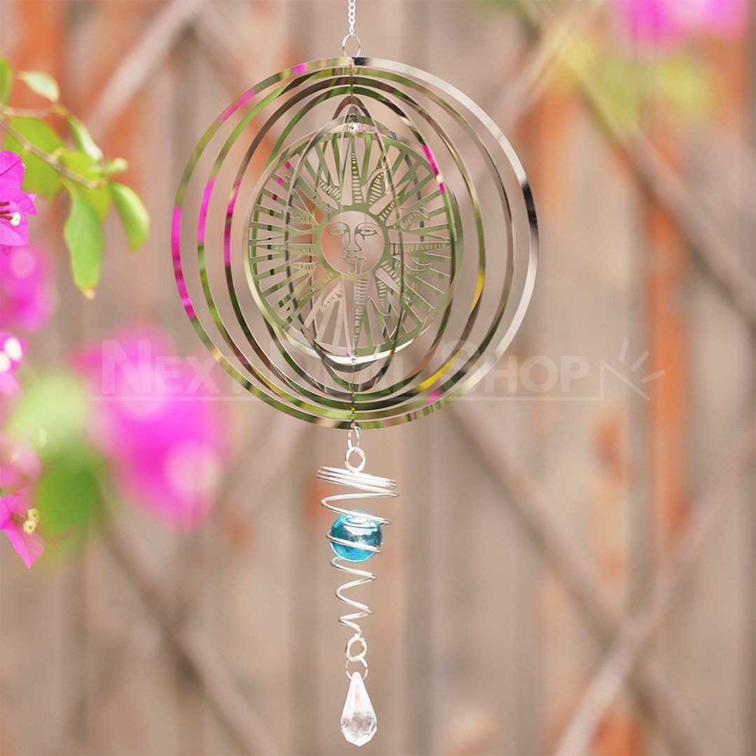 Metal Rotating Wind Chimes