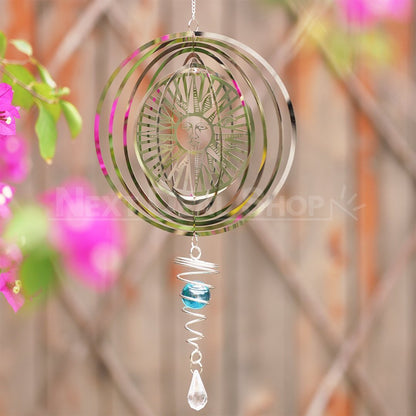 Metal Rotating Wind Chimes