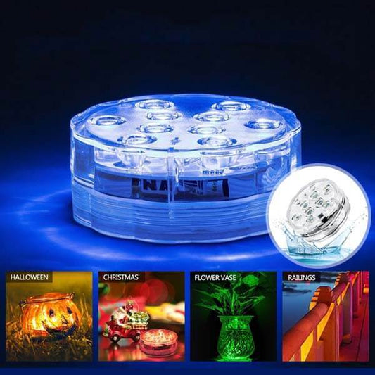 RGB Submersible Remote Control LED Light - Pool Vase Aquarium Wedding Party Lighting Decor