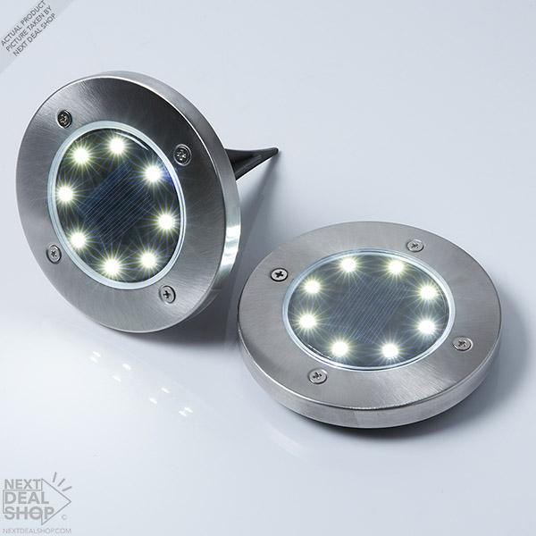 2 Pcs Solar-Powered LED Ground Light