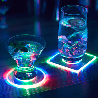 Transparent LED Light Coaster