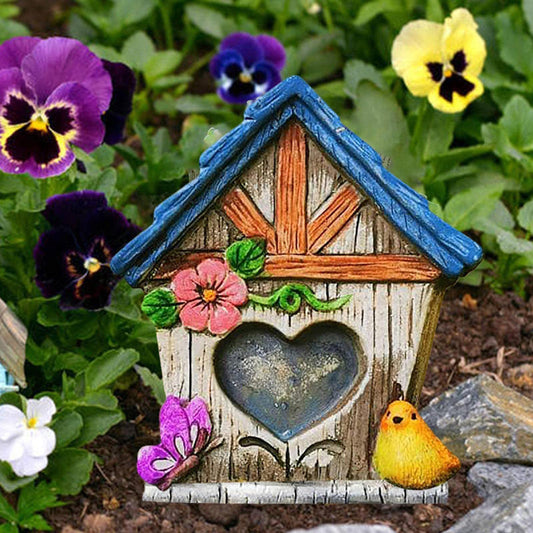 Wooden Fairy Door - Miniature Ornament for Garden Tree House Lawn Fairy Scene Desktop Decoration