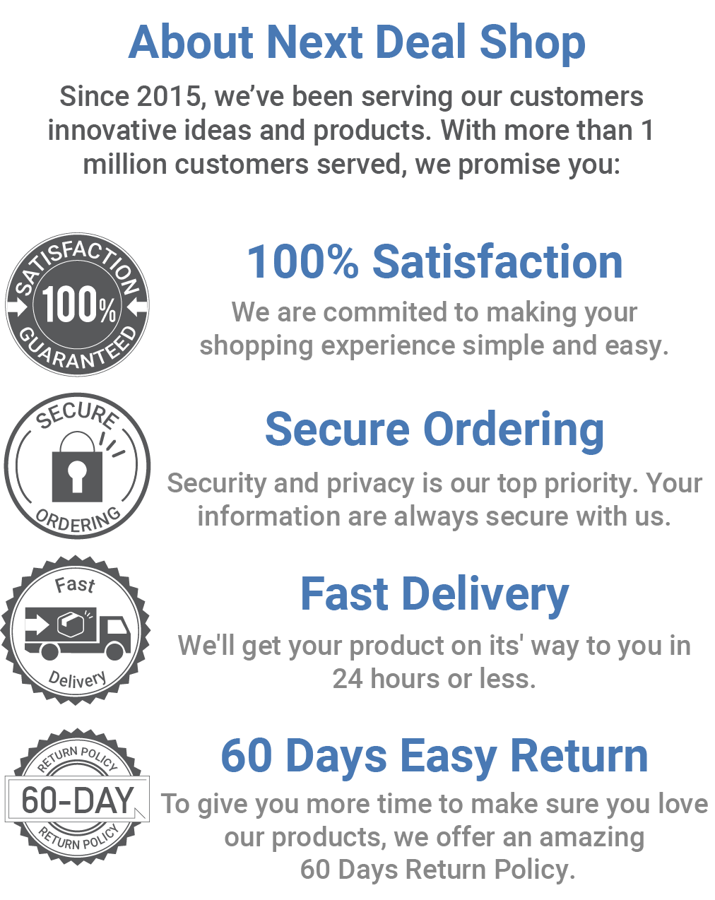 4 great reasons to buy from us